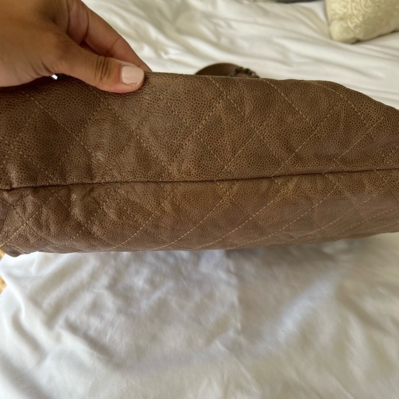 Authentic Chanel CC Elastic Shoulder Bag Quilted Glazed Caviar Largw - Picture 8 of 11